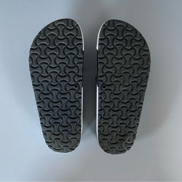 Juicy Couture Open Toe Comfort Slip On Slides Sandals 6.5 Black White - Picture 8 of 8